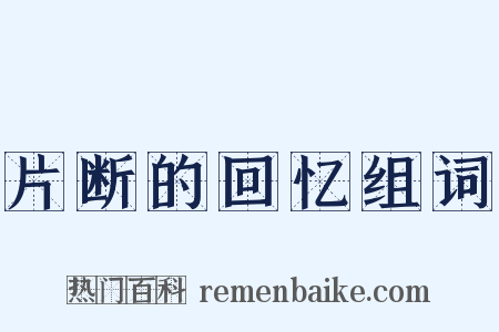 片断的回忆组词是什么意思的图片